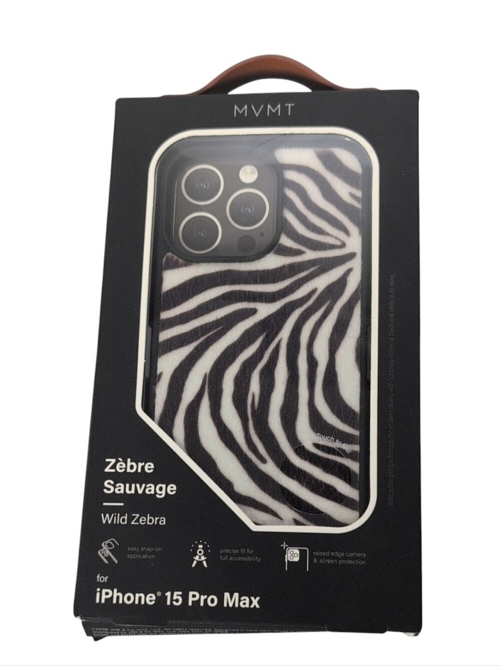 MVMT Fuzzy Zebra Print iPhone 15 Pro Max Phone Case
